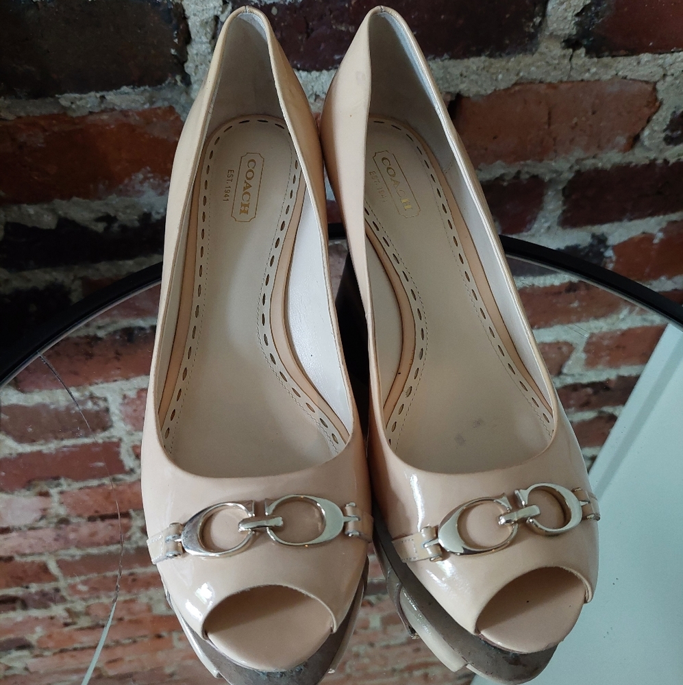 Coach Nude Heels Sz 8.5